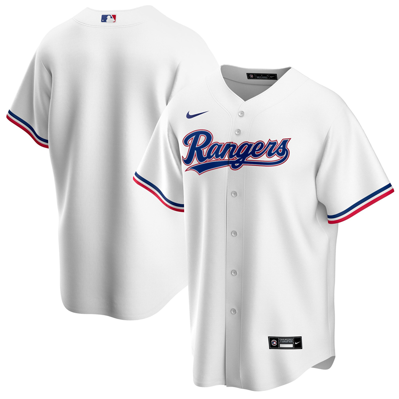 MLB Men Texas Rangers Nike White Home 2020 Replica Team Jersey